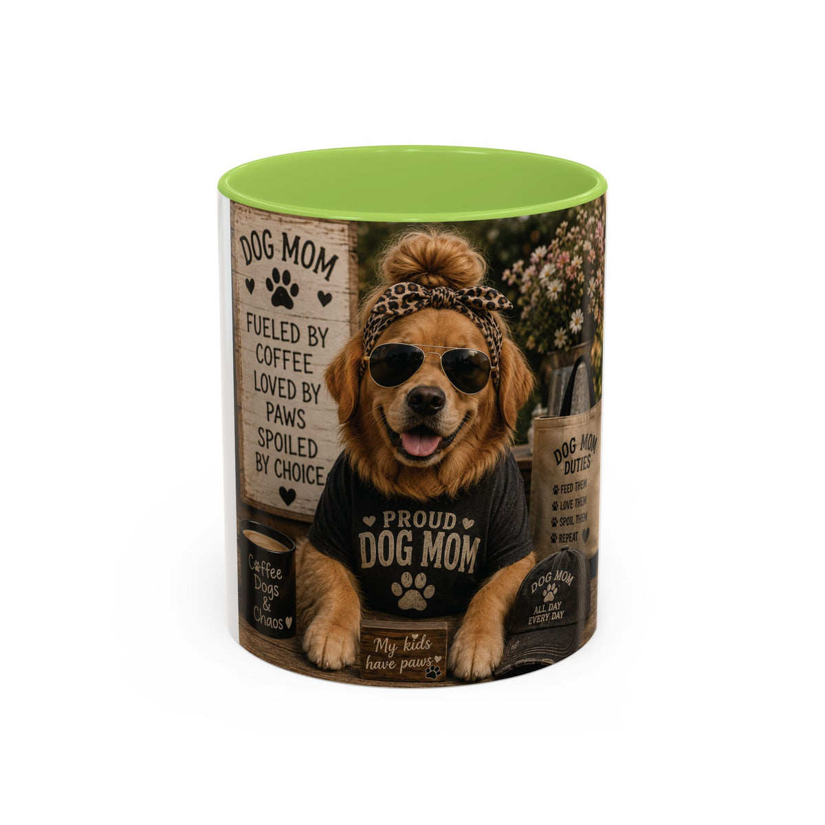 Proud Dog Mom Coffee Mug | Accent 11oz or 15oz