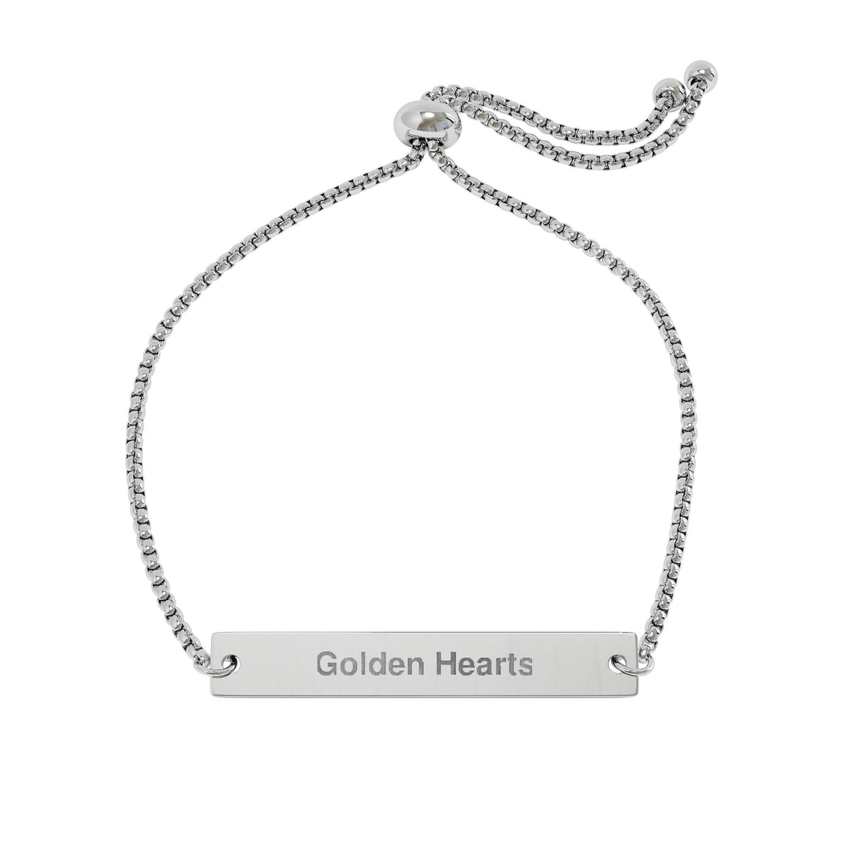 Engraved Name Bar Bracelet Adjustable