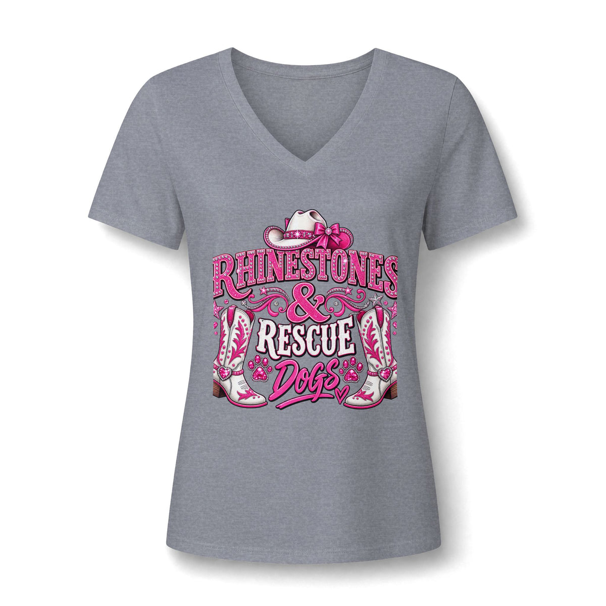 Rhinestones & Rescue Dogs Tee