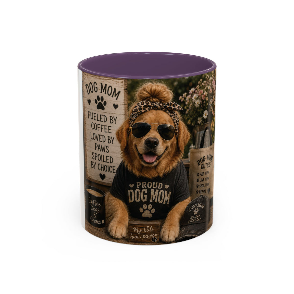 Proud Dog Mom Coffee Mug | Accent 11oz or 15oz