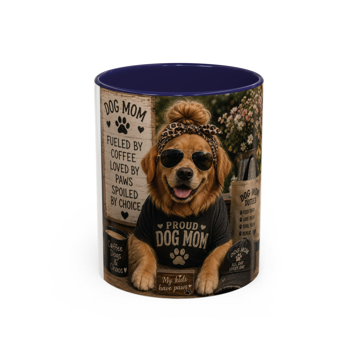Proud Dog Mom Coffee Mug | Accent 11oz or 15oz