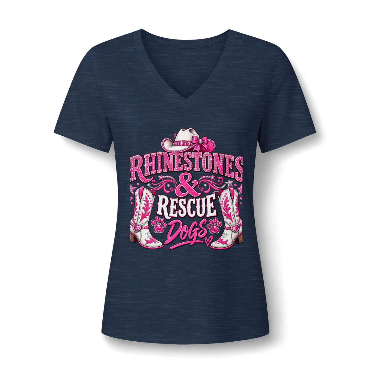 Rhinestones & Rescue Dogs Tee