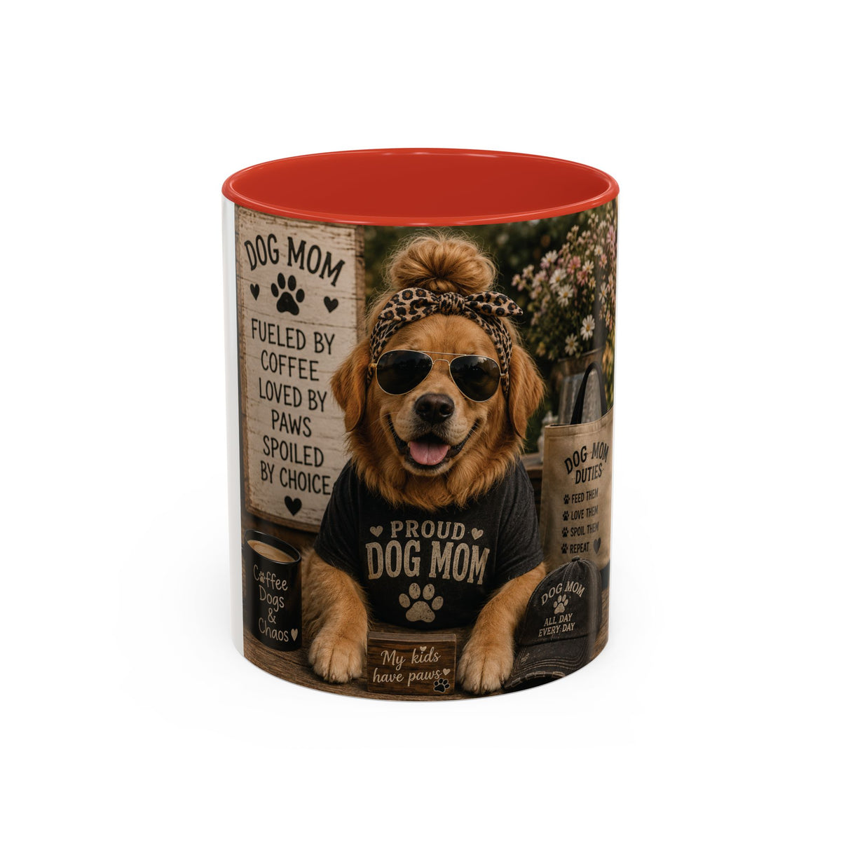 Proud Dog Mom Coffee Mug | Accent 11oz or 15oz