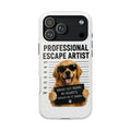 Phone Case — "Professional Escape Artist" Golden Retriever Mugshot Magnetic Impact-Resistant Case