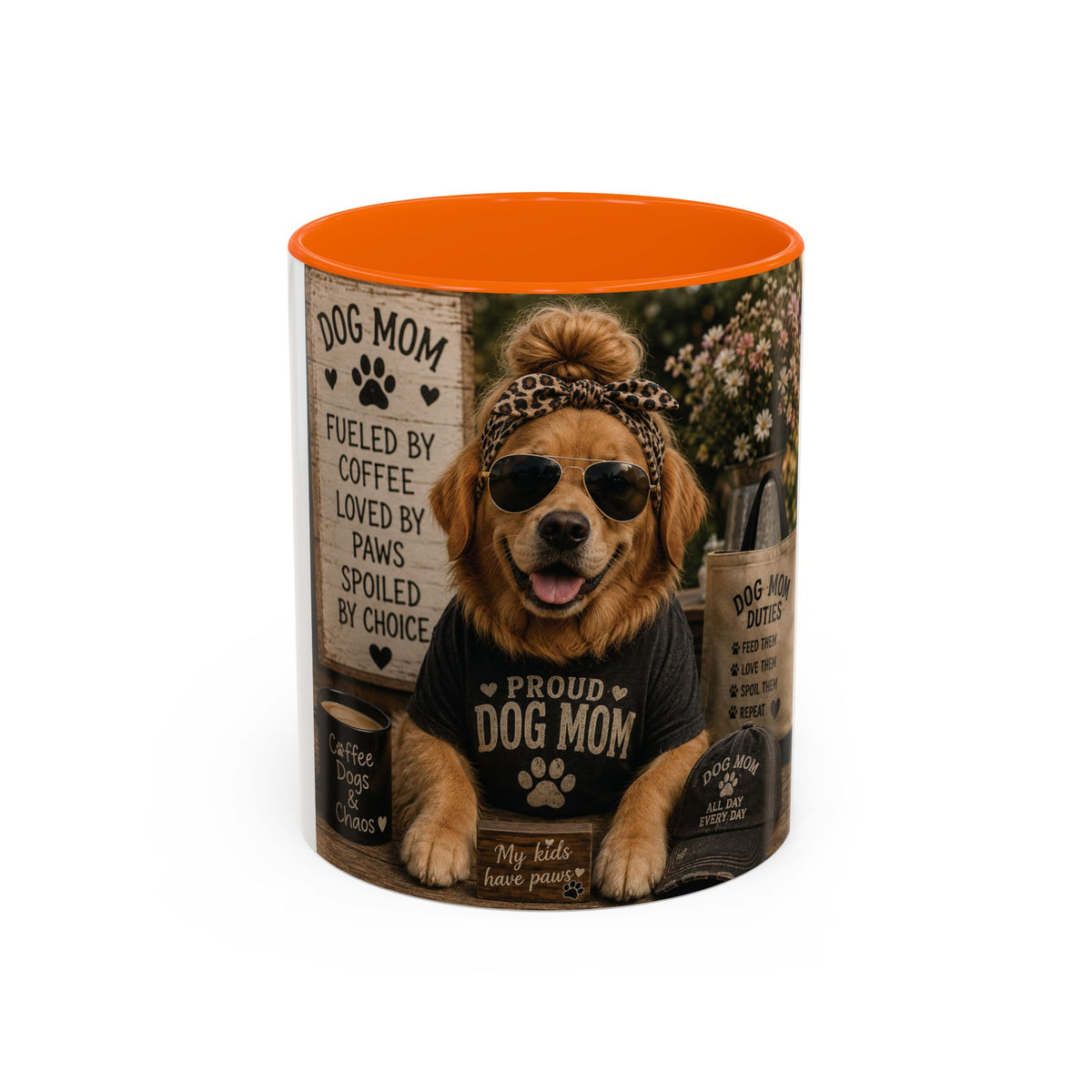 Proud Dog Mom Coffee Mug | Accent 11oz or 15oz