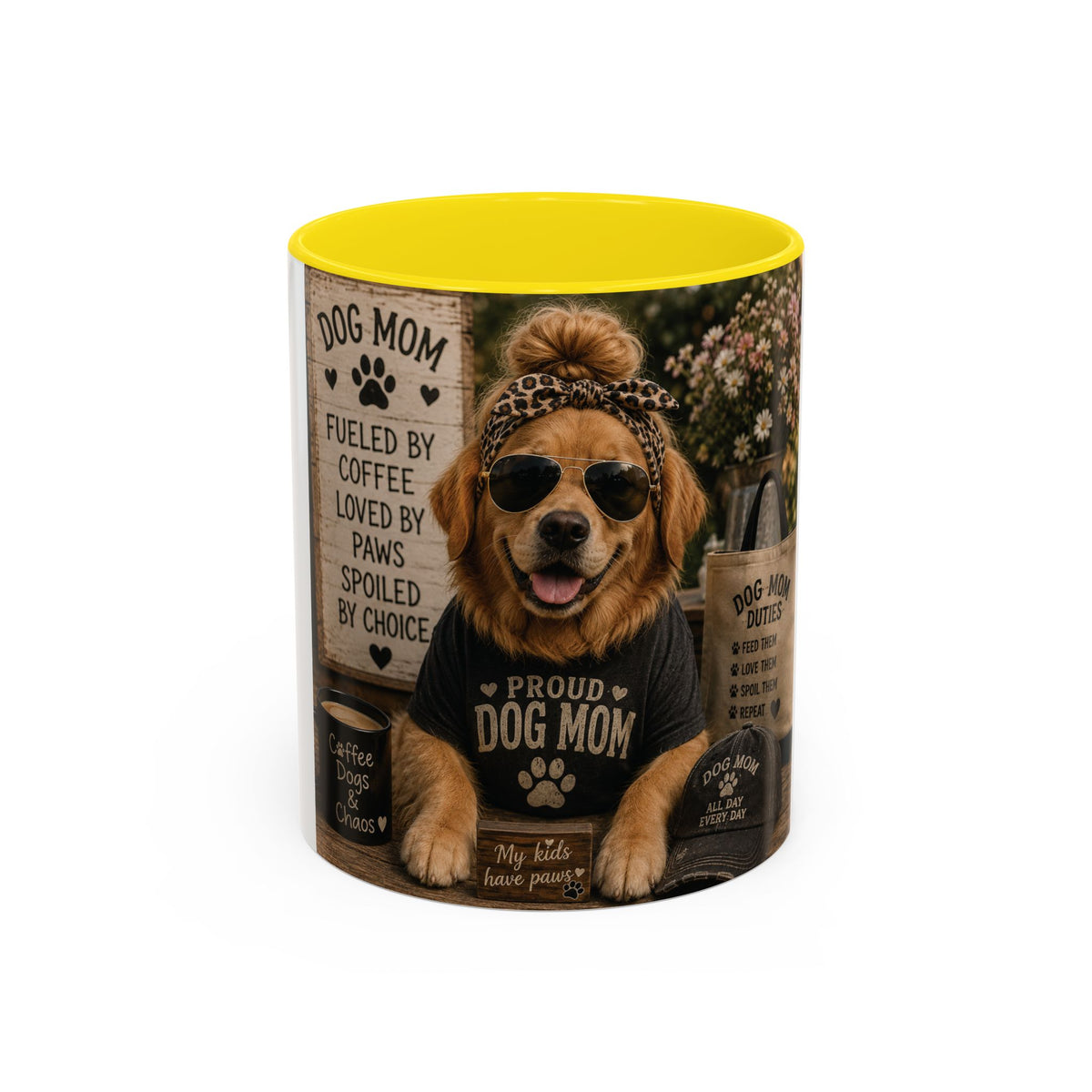 Proud Dog Mom Coffee Mug | Accent 11oz or 15oz