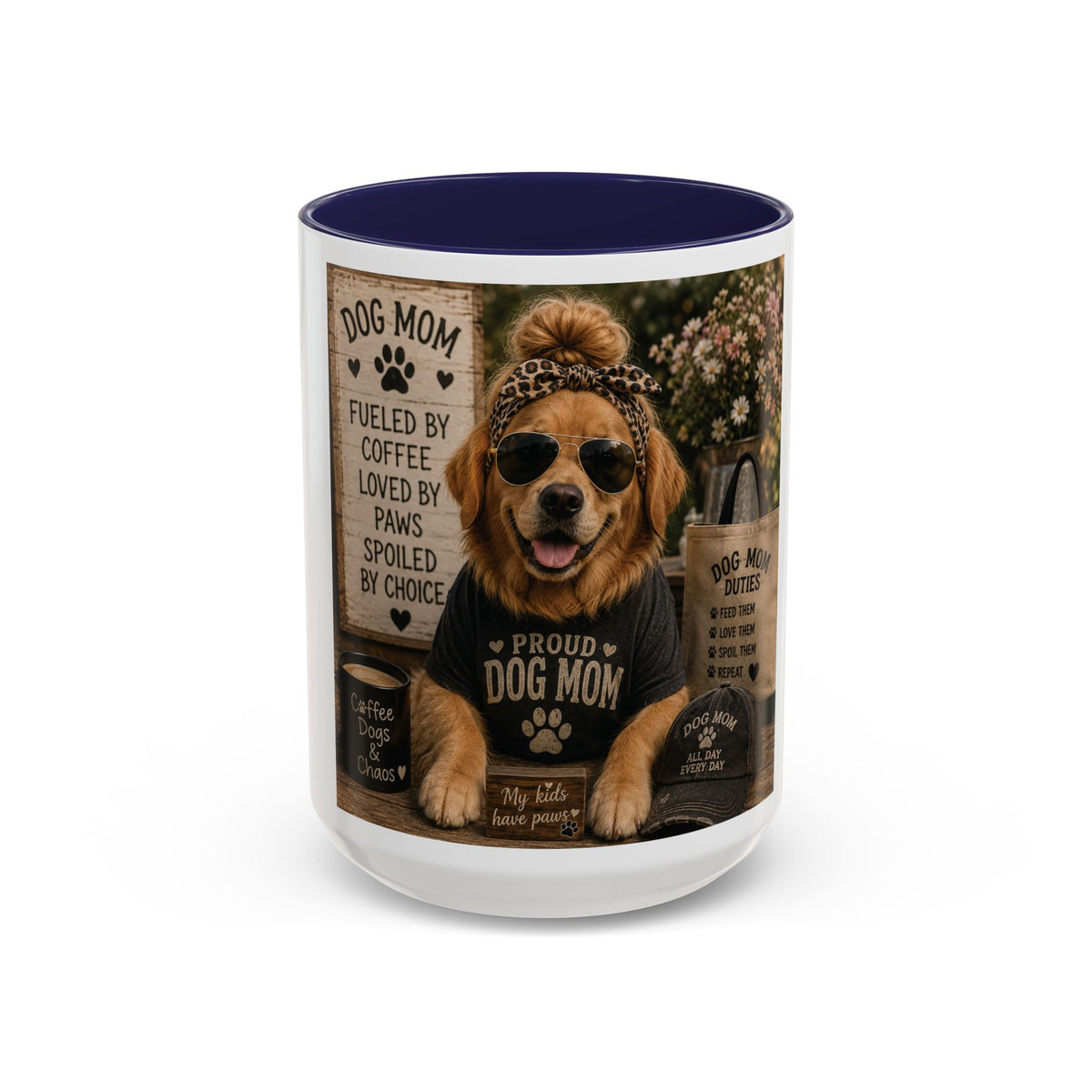Proud Dog Mom Coffee Mug | Accent 11oz or 15oz