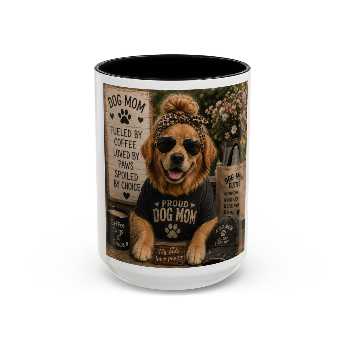 Proud Dog Mom Coffee Mug | Accent 11oz or 15oz