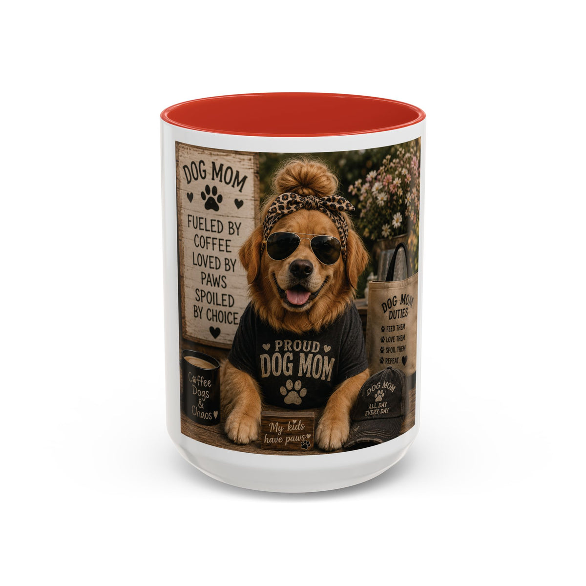 Proud Dog Mom Coffee Mug | Accent 11oz or 15oz