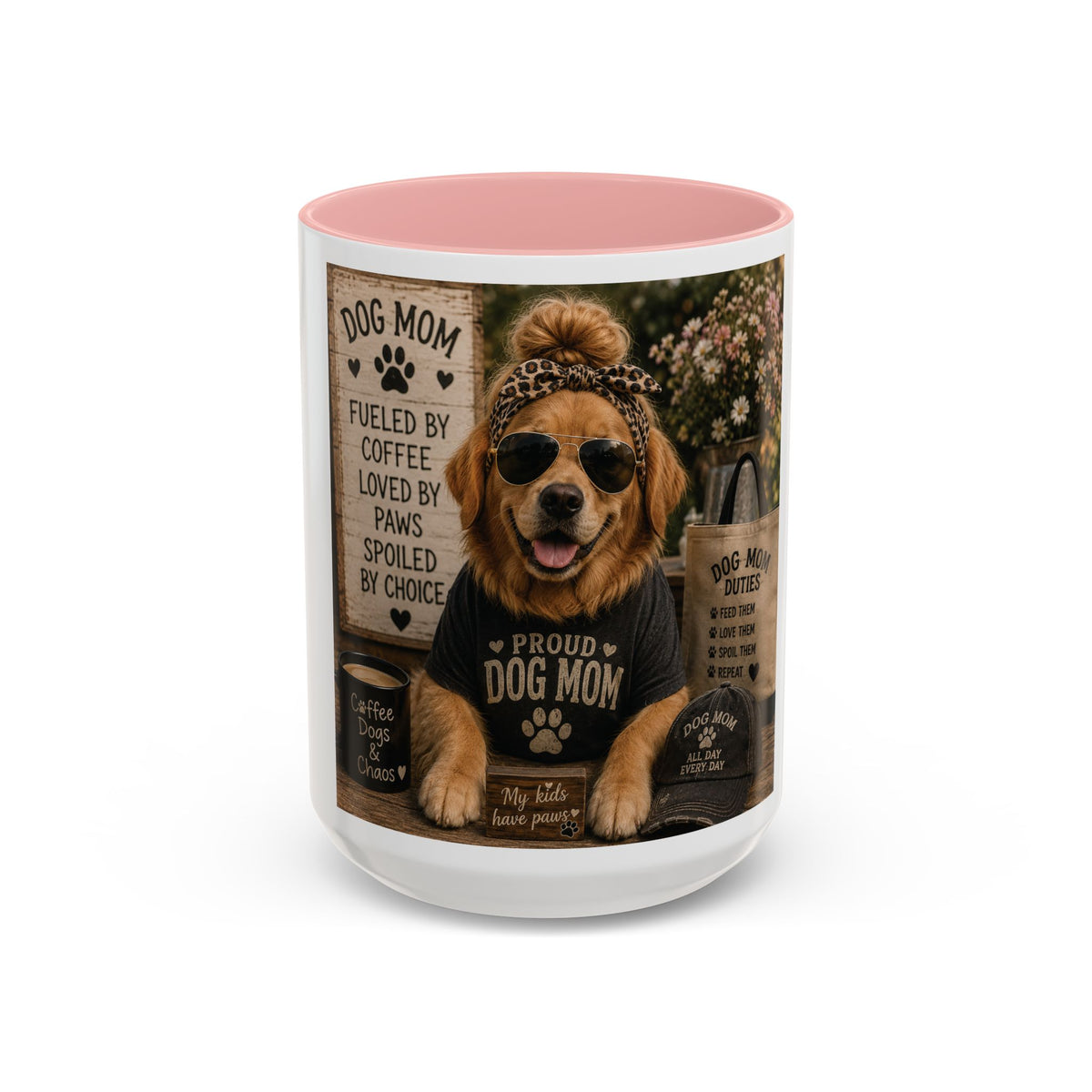 Proud Dog Mom Coffee Mug | Accent 11oz or 15oz