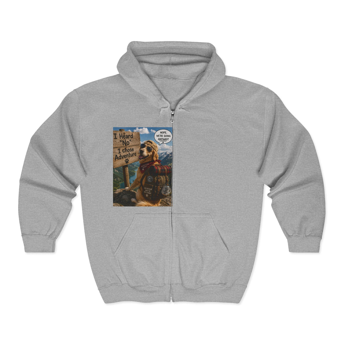 Nautical Pirate Dog Illustration Hoodie | Full Zip Sweatshirt