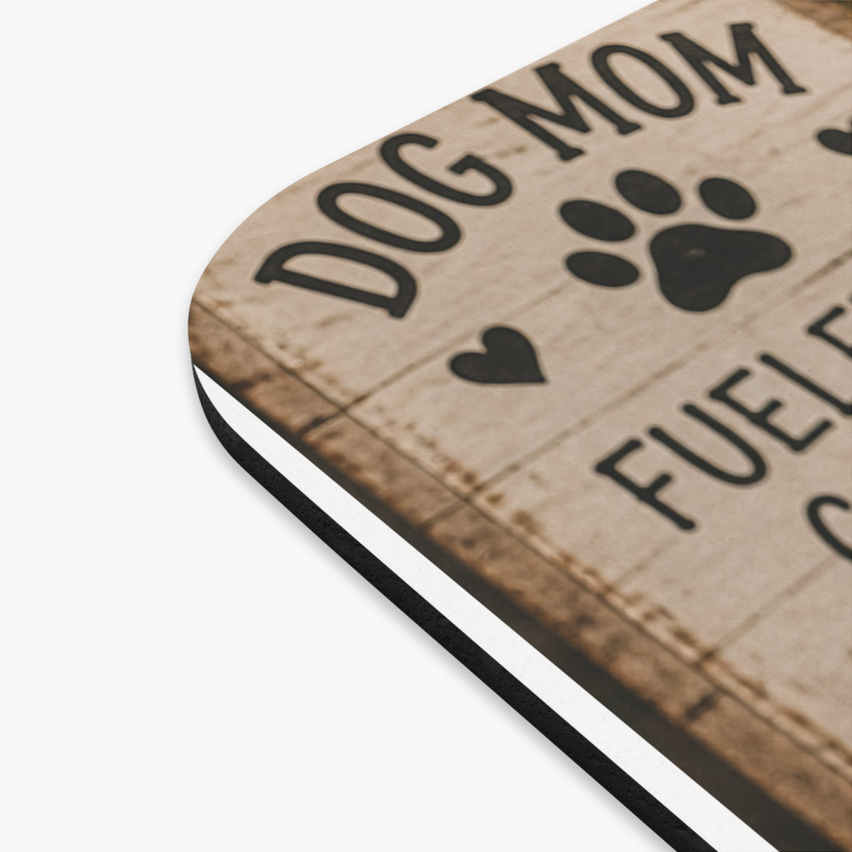 Dog Mom Proud Dog Mom Mouse Pad | Coffee Paw Print Desk Mat