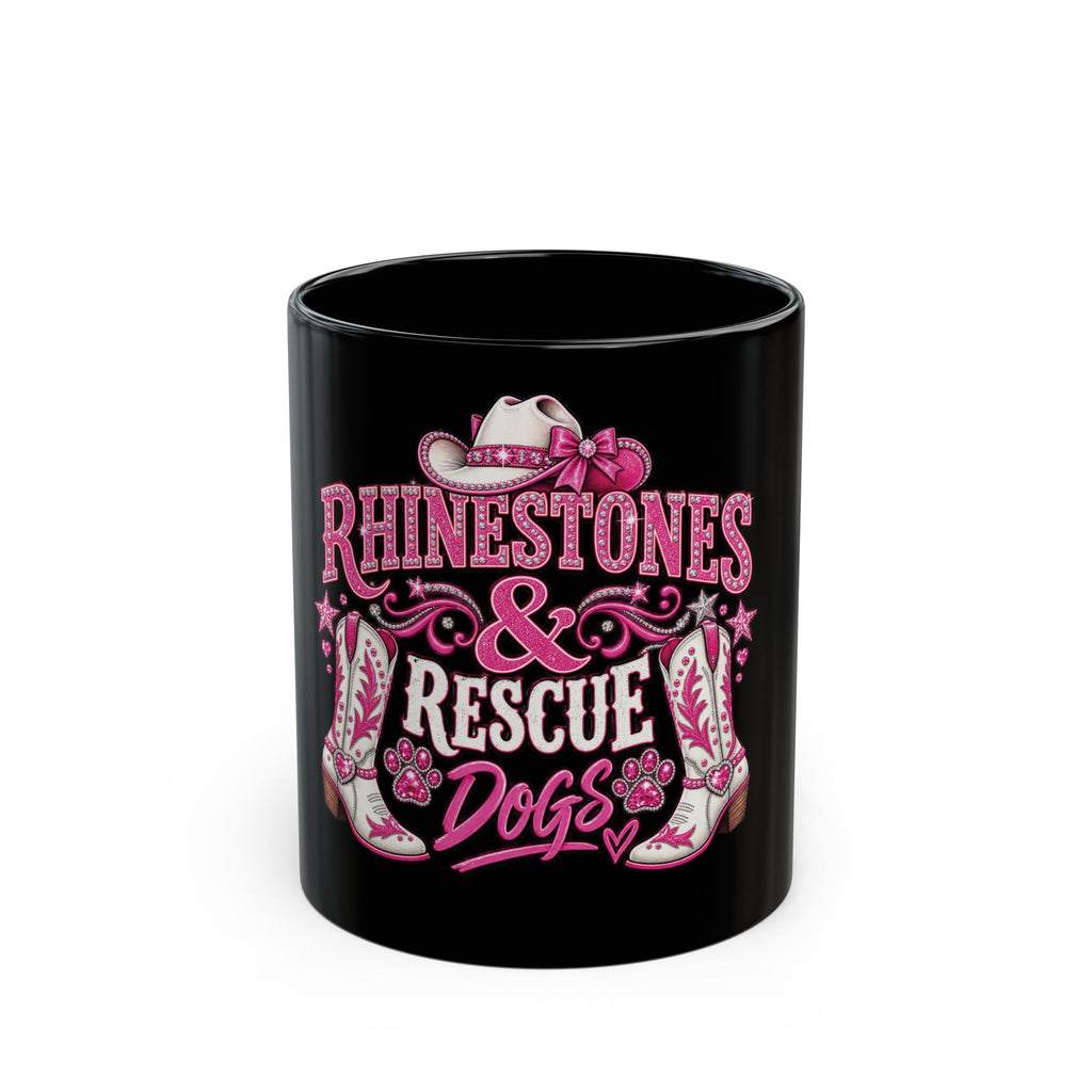 Rhinestones & Rescue Dogs Mug