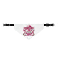 Clip-On Pet Bandana — Pink 'Rescue' Paw Print Dog Collar Accessory