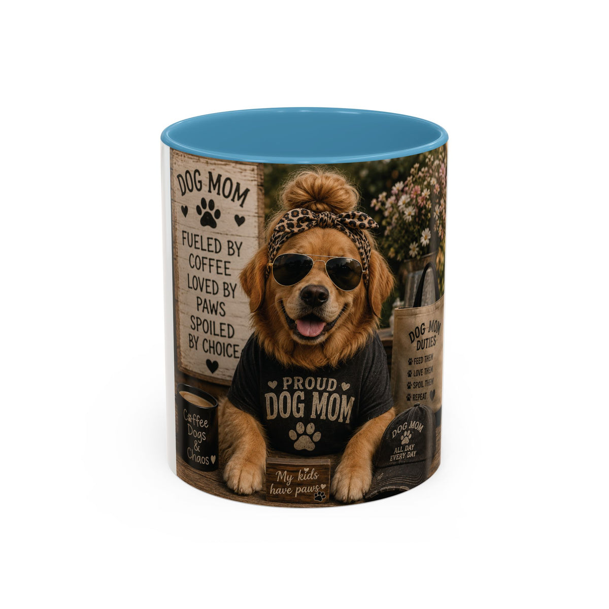 Proud Dog Mom Coffee Mug | Accent 11oz or 15oz