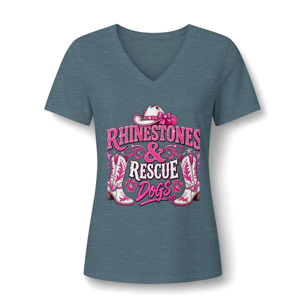 Rhinestones & Rescue Dogs Tee