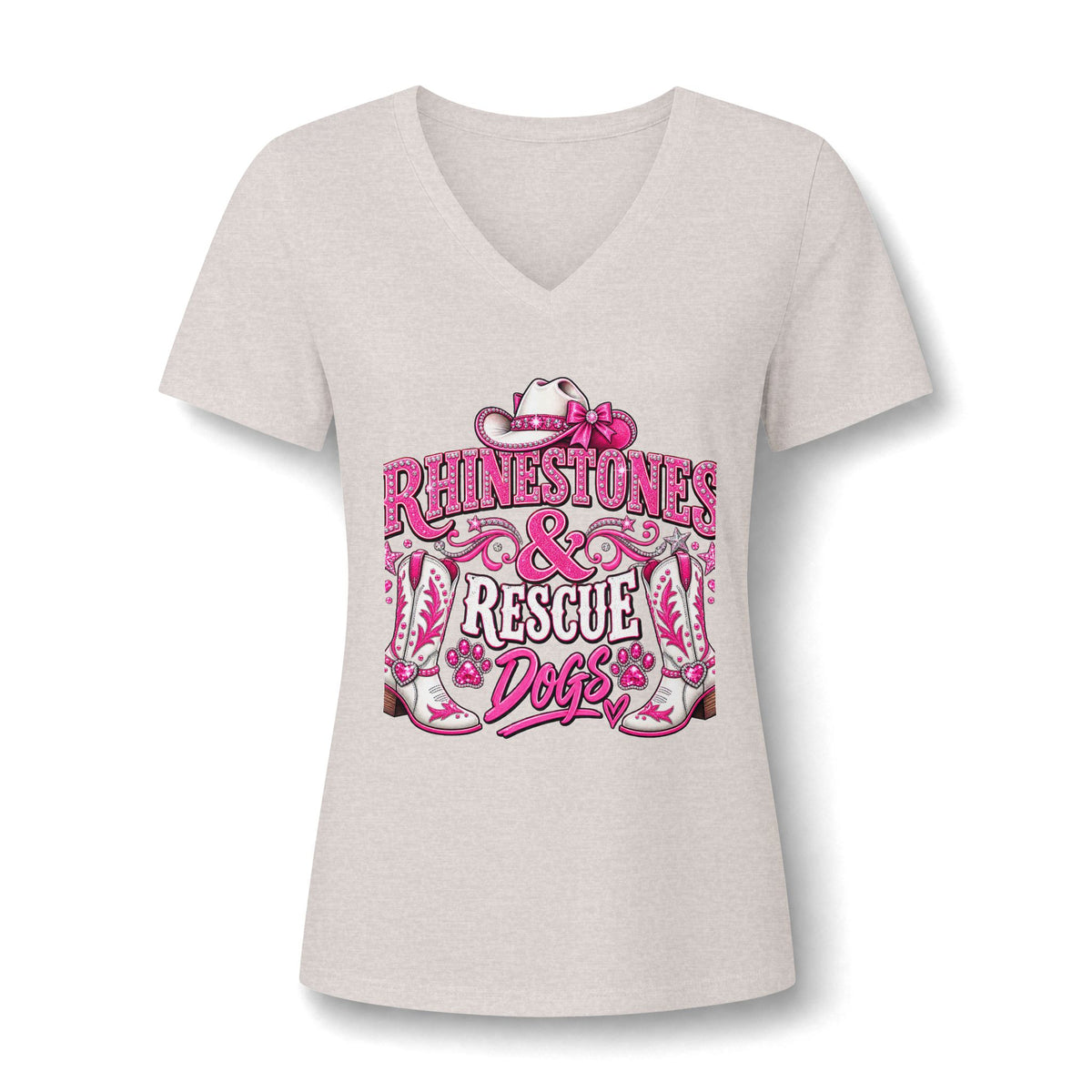 Rhinestones & Rescue Dogs Tee