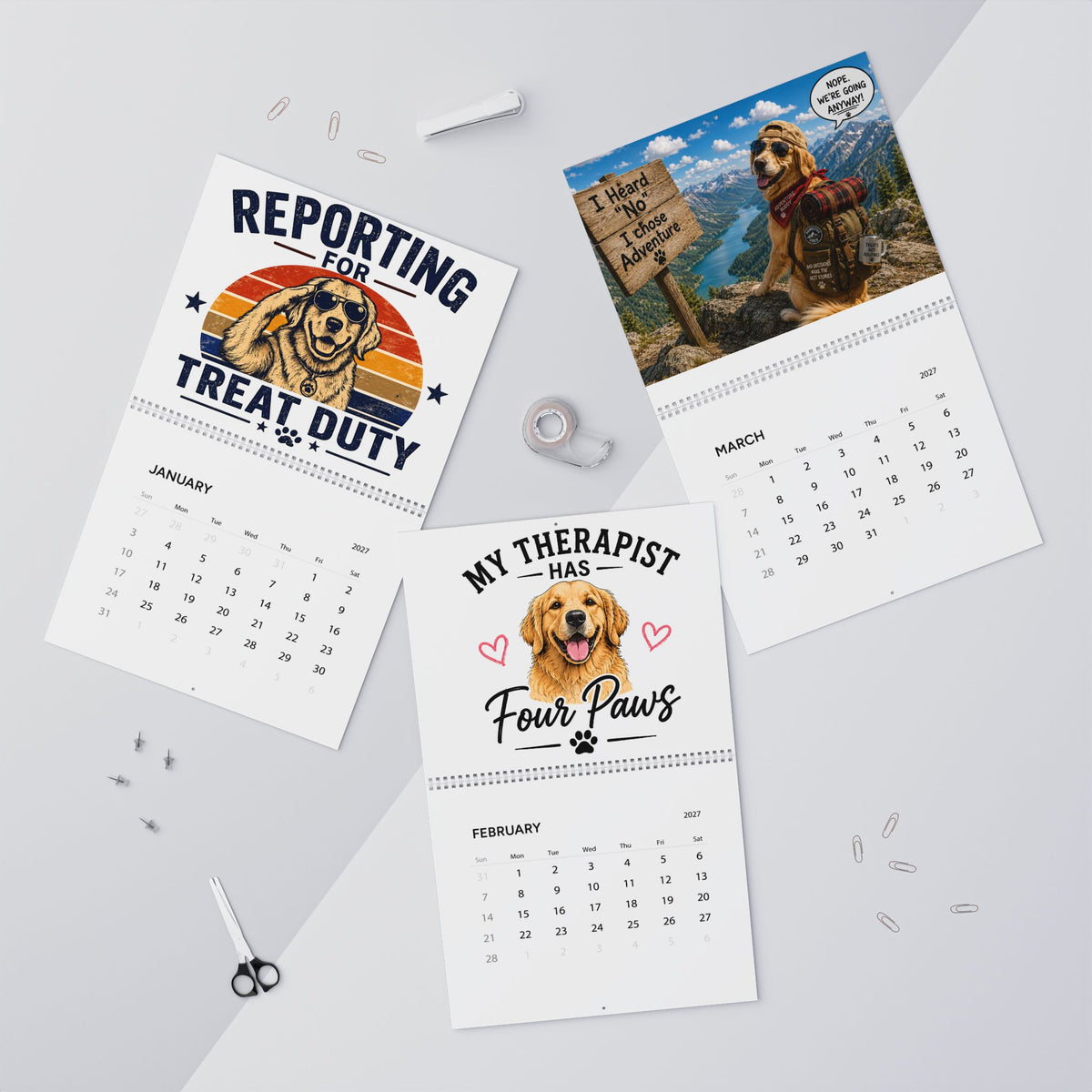 Reporting for Treat Duty Wall Calendar