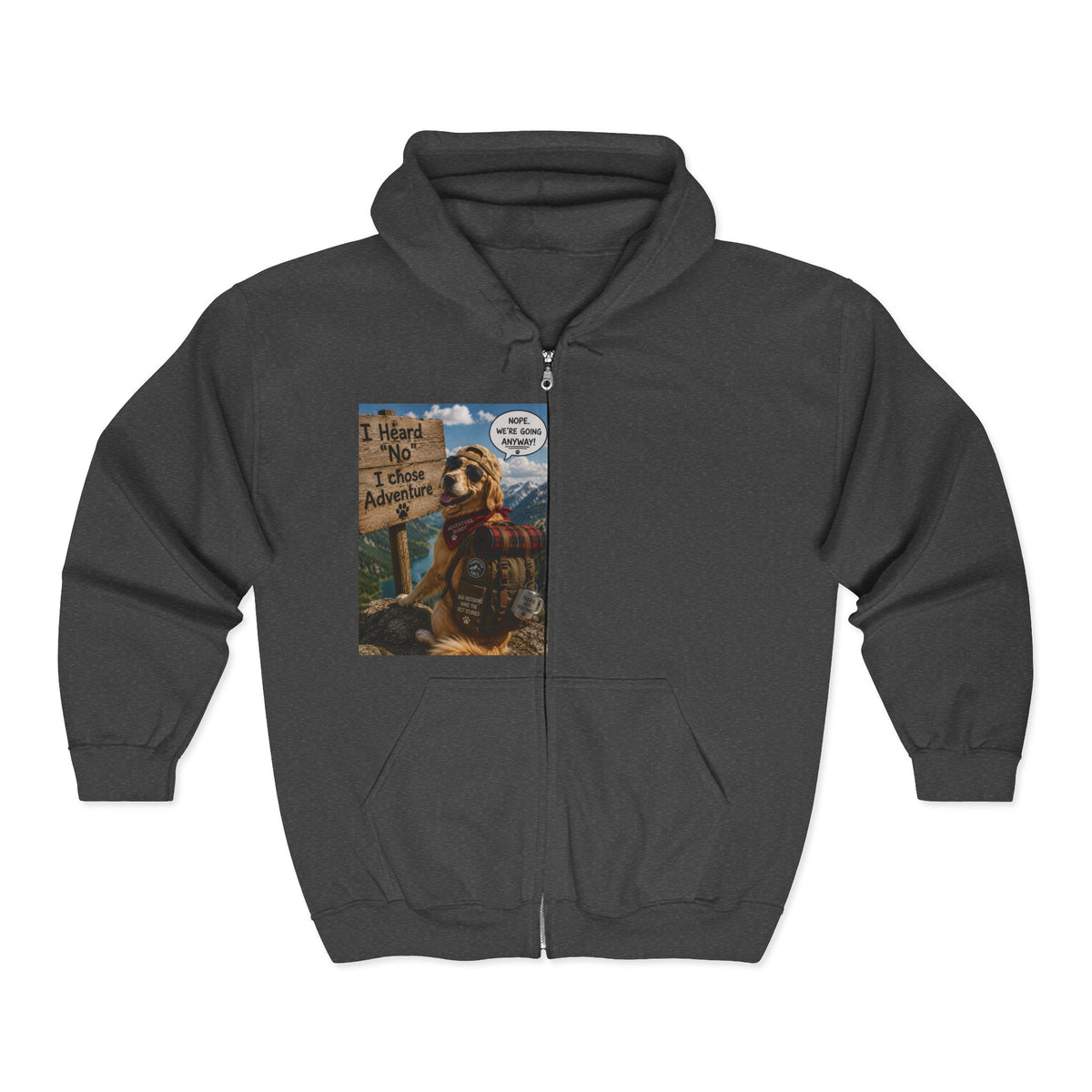 Nautical Pirate Dog Illustration Hoodie | Full Zip Sweatshirt