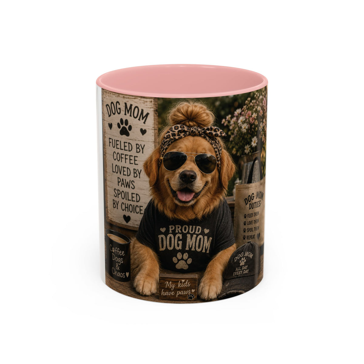 Proud Dog Mom Coffee Mug | Accent 11oz or 15oz